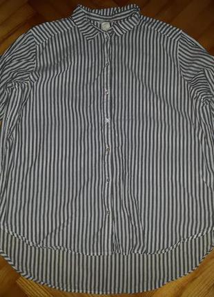 Полосатая рубашка блуза от h&m! p.-441 фото