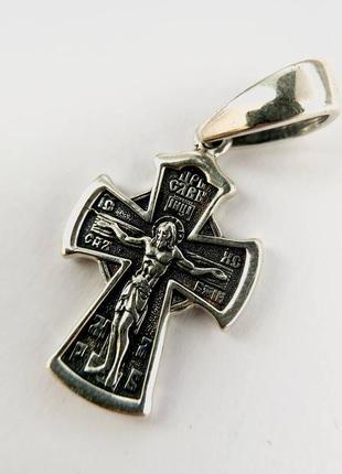 Срібний хрестик із зображенням покрову богородиці
