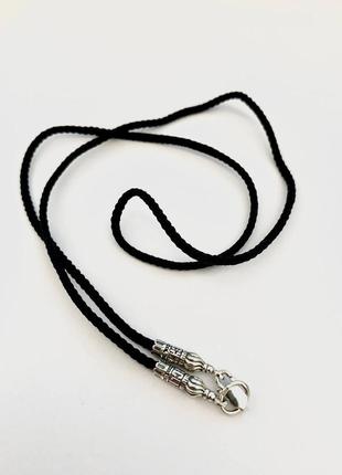 Ювелирный шнурок с серебряной застежкой6 фото