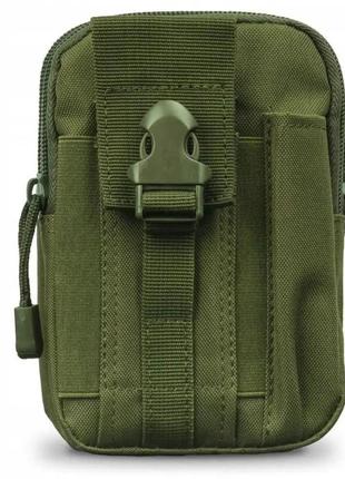 Тактична сумка - сумка для телефону, система molle органайзер тактичний з кордури. колір: хакі6 фото