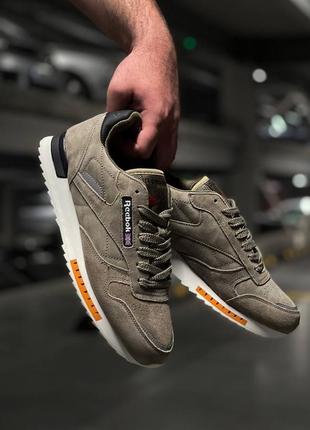 Кроссовки в стиле reebok classic super leather премиум кроссовки замшевые качественные брендовые мужские2 фото