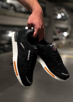 Reebok classic super leather премиум кроссовки замшевые качественные брендовые мужские