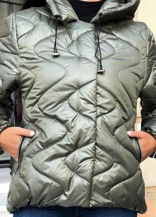 Стильная женская куртка-полубатал и батал7 фото