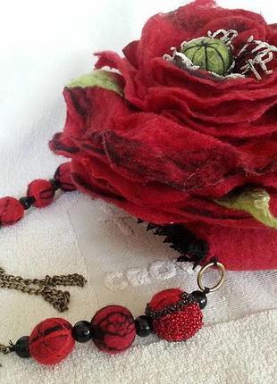 Авторская валяная сумочка,, страсть"