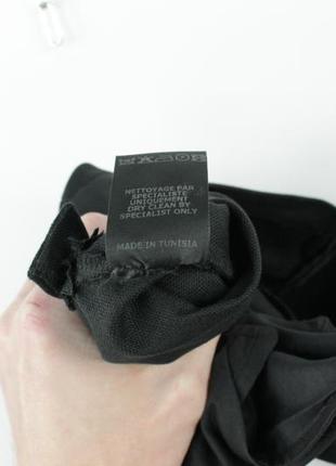 Дизайнерские брюки брюки брюки isabel marant black cotton/linen canvas pants with leather trim9 фото