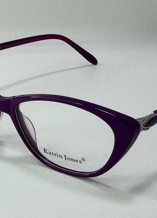 Оправа под установку линз классическая женская лисички на худощавое лицо тонкие дужки на флексах сливовый