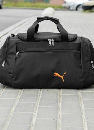 Мужская спортивная сумка puma orange дорожная черная для путешествий и фитнеса на 33л1 фото