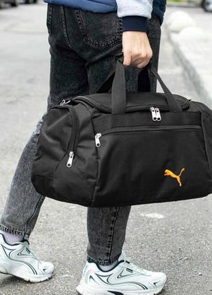 Мужская спортивная сумка puma orange дорожная черная для путешествий и фитнеса на 33л3 фото