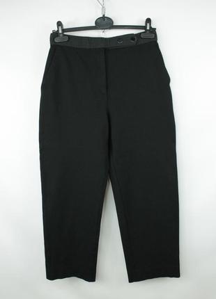 Люксовые брюки брюки брюки sandro black high rise cropped dreped dress trouser pants