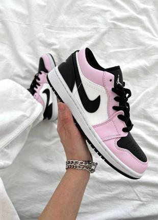 Jordan low pink black кроссовки джордан