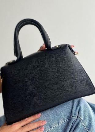 Жіноча сумка із натуральної шкіри італія саквояж середнього розміру шкіра флотар1 фото