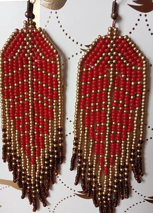 Сережки " пір'ячко жарптиці"