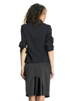 Блуза жіноча чорна, декоративна кокетка р758 фото