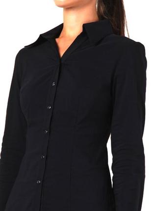 Рубашка женская черная, классическая р60