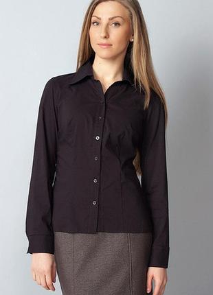 Рубашка женская черная, классическая р60