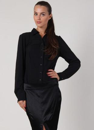 Рубашка женская черная, классическая р60
