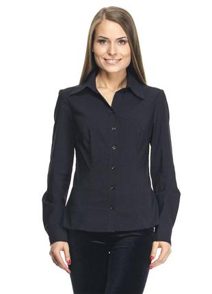 Рубашка женская черная, классическая р60