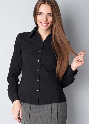 Рубашка женская черная, классическая р60