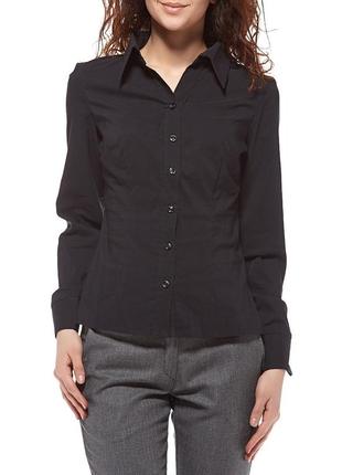 Рубашка женская черная, классическая р60