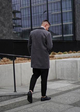 Кашемировое стильное пальто мужское качественное на пуговицах5 фото