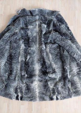 Каракульча серая пальто из натуральной каракульчи размер с м