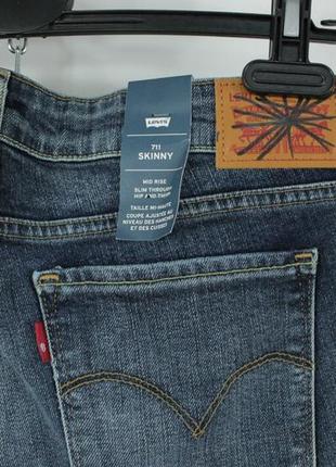 Качественные джинсы скинни levi's 711 candiani denim skinny fit jeans5 фото