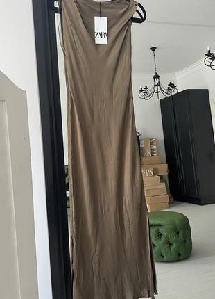 Zara сатинова сукня , s, m9 фото