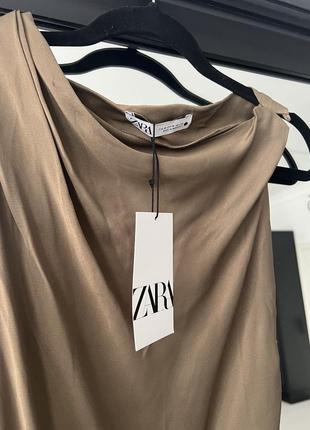 Zara сатинова сукня , s, m10 фото