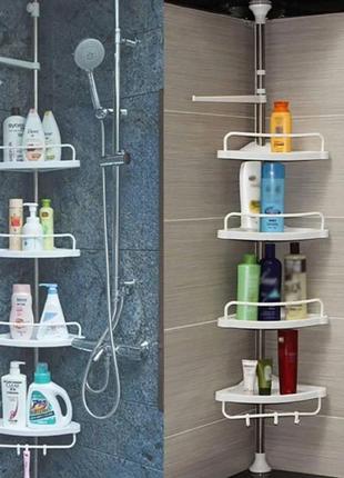 Кутова полиця для ванної кімнати multi corner shelf стійка стелаж1 фото