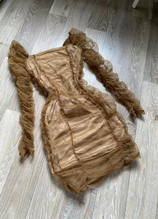 Платье со стяжками4 фото