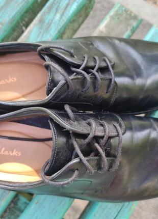 Шкіряні класичні туфлі clarks 40 розмір, 25см5 фото