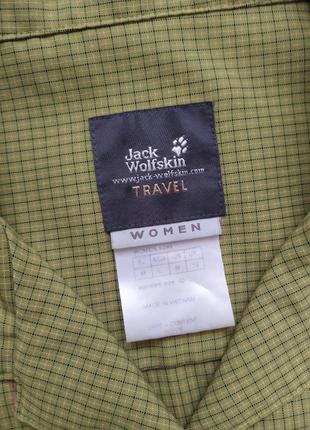 Спортивна рубашка сорочка в клітинку для подорожей jack wolfskin4 фото