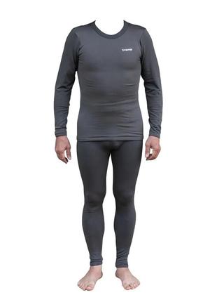 Термобелье мужское tramp warm soft комплект (футболка+штаны) серый (utrum-019-grey) (utrum-019-grey-2xl)1 фото