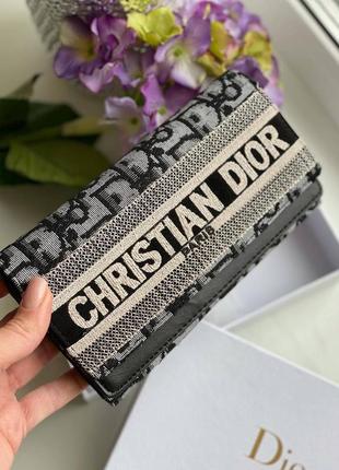 Актуальний якісний зручний жіночий гаманець christian dior принтований гаманець dior текстильний жіночий гаманець з текстилю