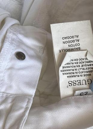 Джинси брюки guess jeans premium оригінальні білі з потертостями4 фото