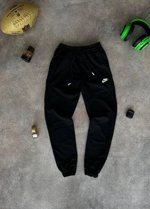 Спортивные штаны nike черные / качественные хлопковые спортивки найк