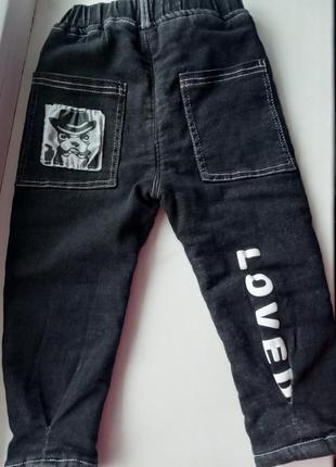 Стильні теплі котонові штани для хлопчика