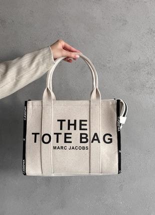 Женская сумка текстиль светлая marc jacobs tote bag10 фото