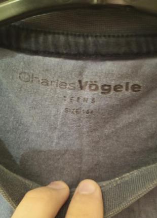 Лонгслив серый с принтом new york boys от charles vögele. размер: 14/164.5 фото