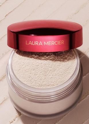 Laura mercier translucent loose setting powder & velour puff set limited edition1 фото