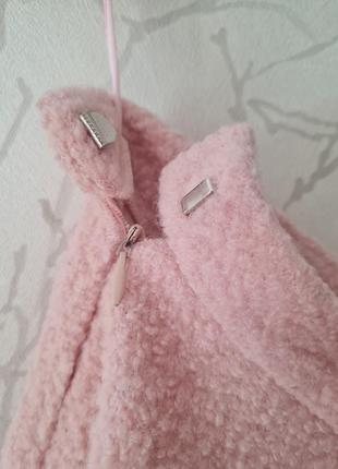 Шерстяная юбка солнце кльош розовая3 фото
