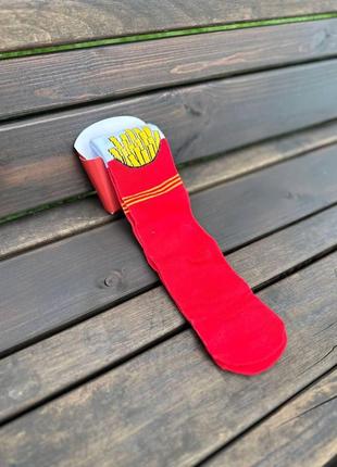 Шкарпетки подарункові картопля фрі.2 фото
