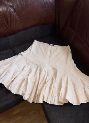 Льняная юбка ralph lauren оригинальная персиковая1 фото