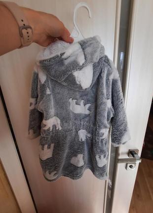 Теплый халат на ребенка 1,5 - 2 года2 фото