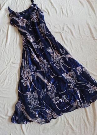 Сукня міді в білизняному стилі нічника у квітковий принт міді 14 xl