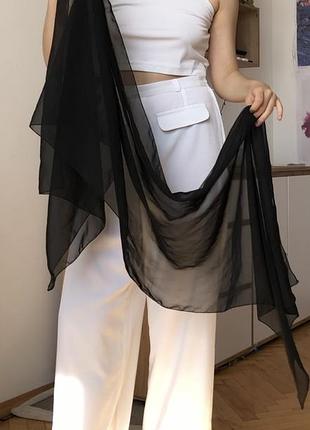 Чорний легкий шарф