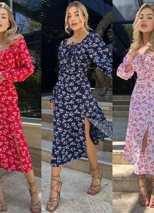 Женское платье в цветочный принт