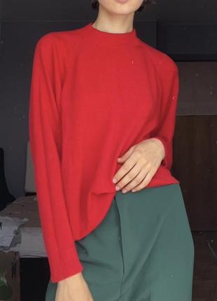 Красный шерстяной свитер со стойкой горловиной debenhams2 фото