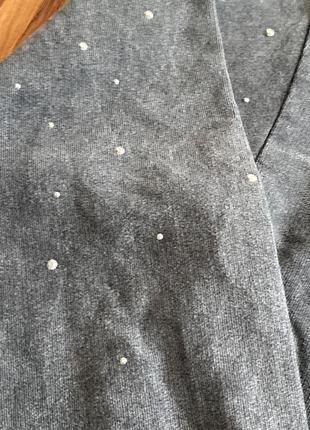 Новый теплый удлиненный свитшот платья свитер туника с камушками zara m испания9 фото