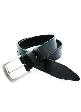 Чоловічий ремінь з натуральної італійської шкіри weatro 3,8 х 105-125 см чорний ua-38mkr-itl-0031